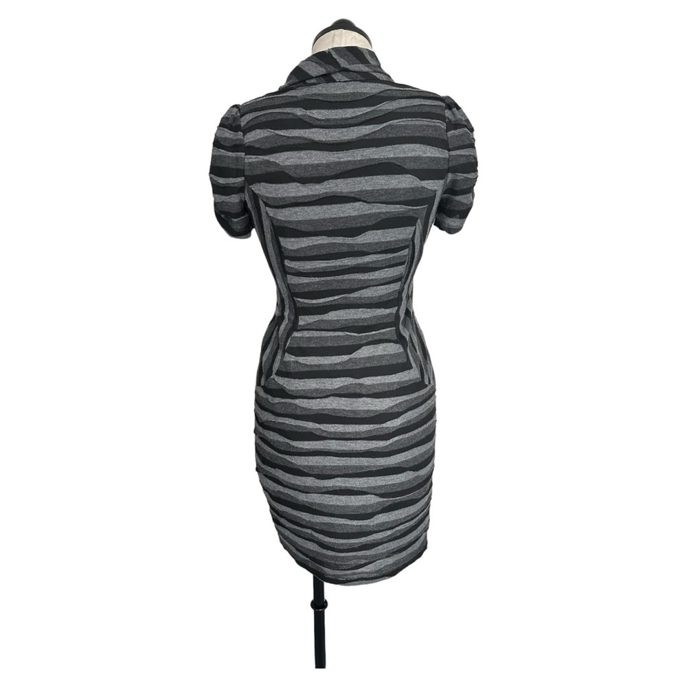 Evan Picone Vintage Knit Dress Grey Size 2 Petite - Picture 5 of 13